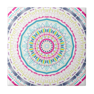 colourful mandala tile