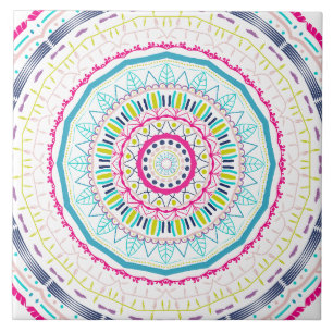 colourful mandala tile