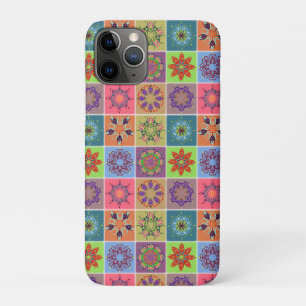 Colourful Mandala Tile Pattern – Boho Geometric iPhone 11 Pro Case