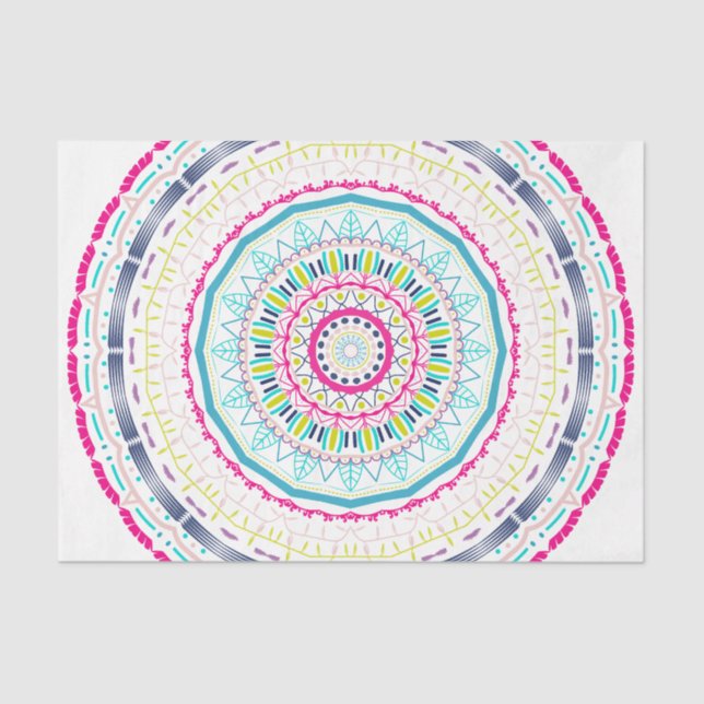 colourful mandala tissue paper (Front)