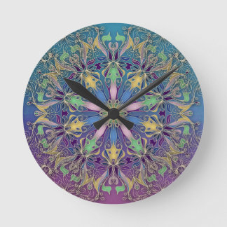 Colourful Mandala Wall Clock 