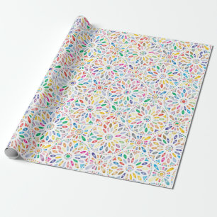 Colourful mandala wrapping paper
