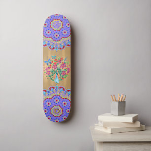 Colourful Mandalas and Peacock Dd Brand  Skateboard