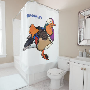 Colourful mandarin duck illustration 