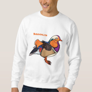 Colourful mandarin duck illustration  sweatshirt