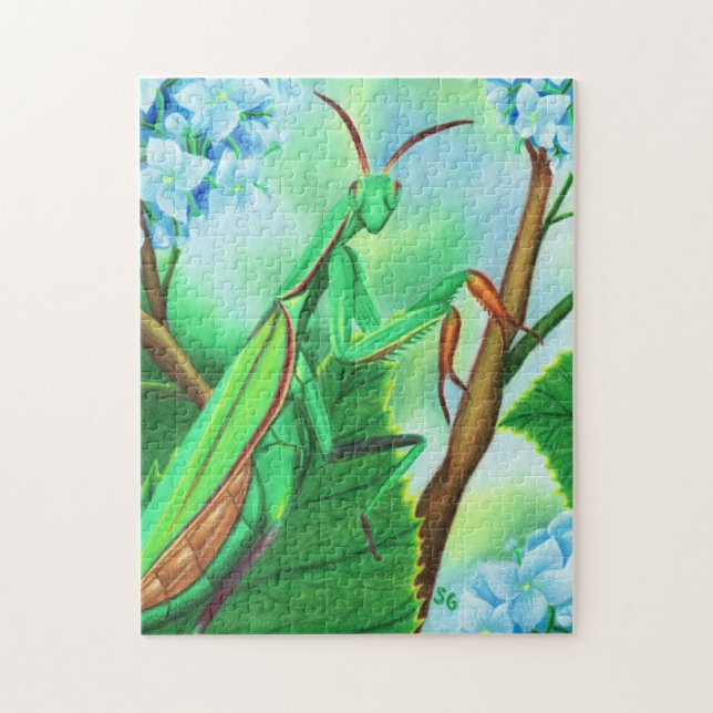 Colourful mantis puzzle (Vertical)