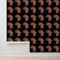 Colourful Map of Africa Peel and Stick Wallpaper