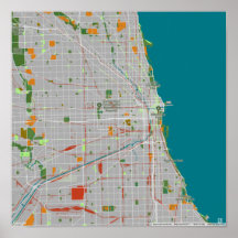 Colourful map of Chicago