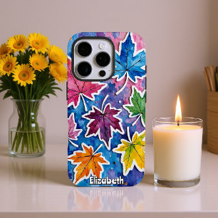Colourful Maple Leaf Art iPhone 16 Pro Case