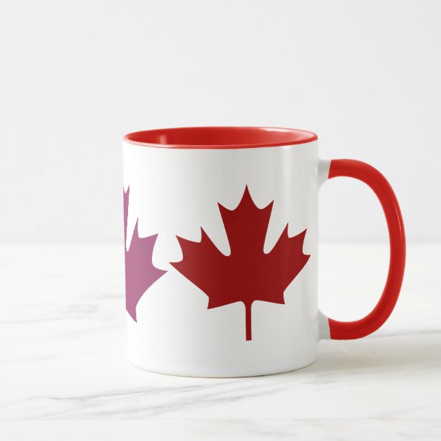 colourful maple leaf - mugs (Right)