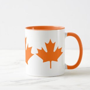 colourful maple leaf - mugs