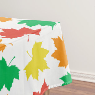 Colourful maple leaves pattern tablecloth