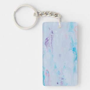 Colourful Marble Acrylic Keychain