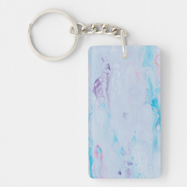 Colourful Marble Acrylic Keychain (Front)