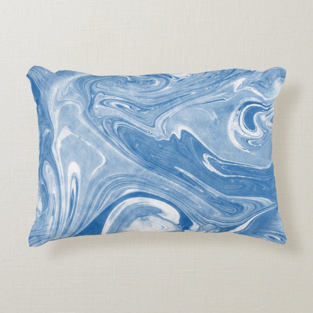 Colourful Marble Art Pattern. Accent Pillow (Front)