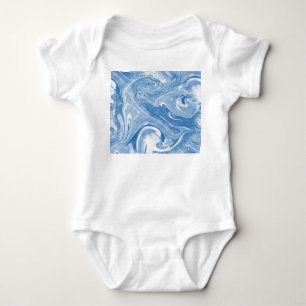 Colourful Marble Art Pattern. Baby Bodysuit