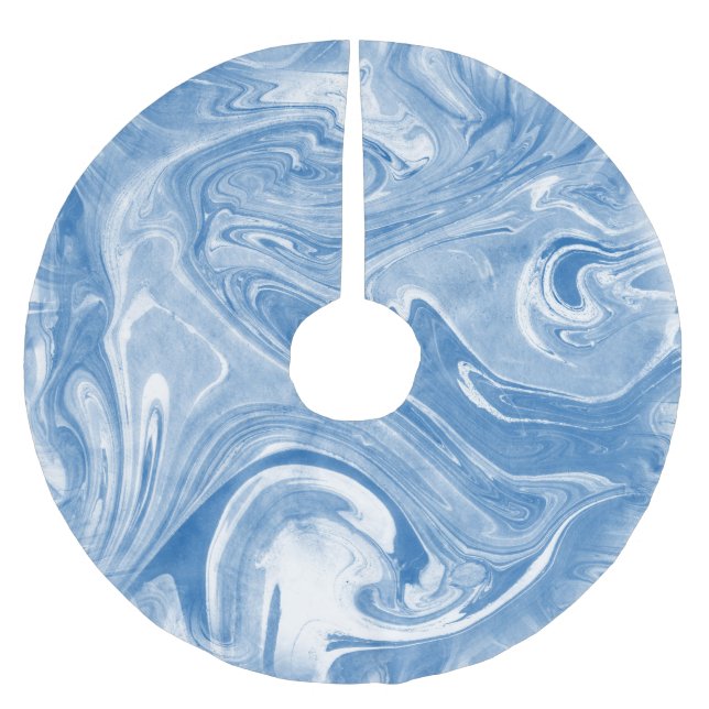 Colourful Marble Art Pattern. Brushed Polyester Tree Skirt (Front)