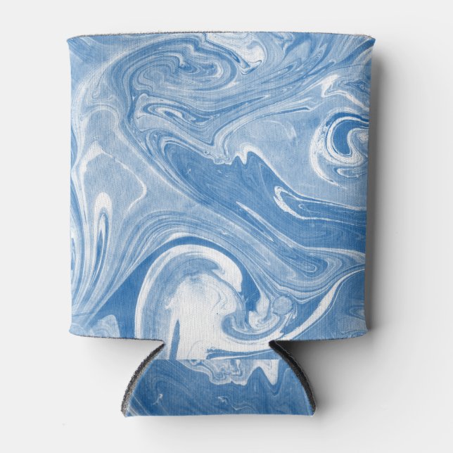Colourful Marble Art Pattern. Can Cooler (Front)