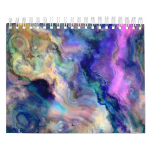 Colourful marble calendar