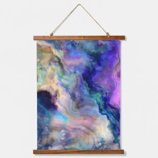 Colourful marble hanging tapestry