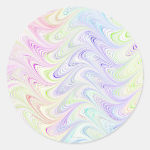 colourful marble pattern classic round sticker