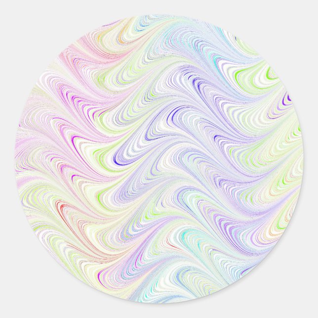 colourful marble pattern classic round sticker (Front)