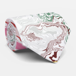 Colourful marble pattern tie