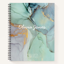 Colourful Marble Personalized Notebook
