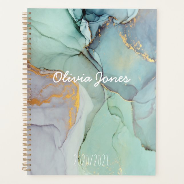 Colourful Marble Personalized Planner (Front)
