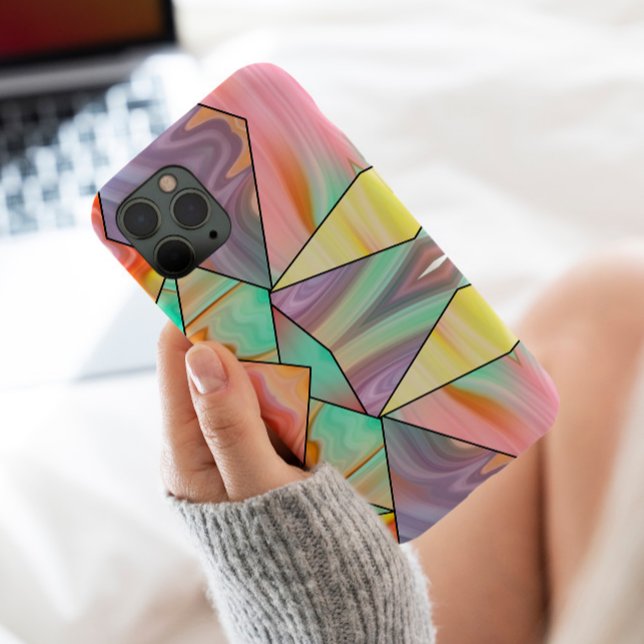 Colourful Marble pink purple blue Modern Aesthetic Case-Mate iPhone Case (Creator Uploaded)