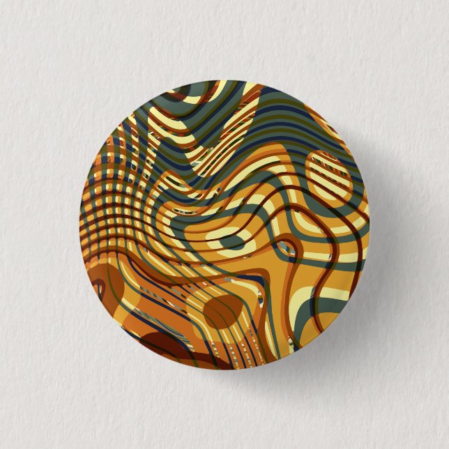 Colourful marble seamless abstract 1 inch round button (Front)