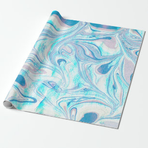 Colourful Marble Swirls Wrapping Paper