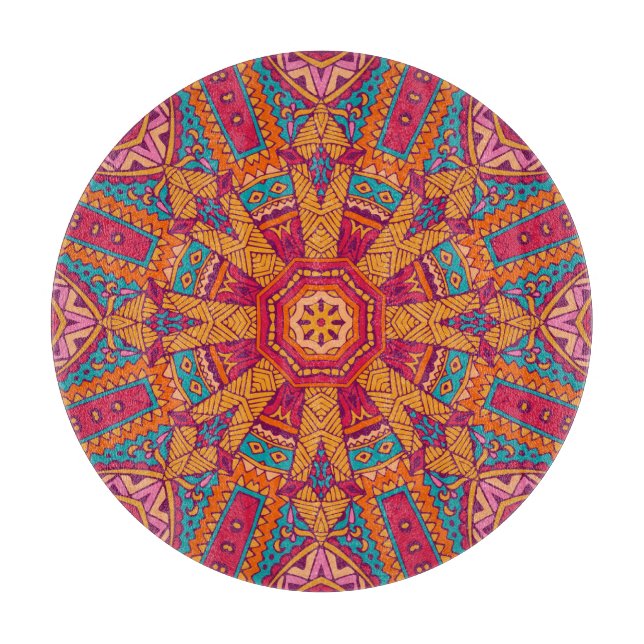 Colourful marble texture, high-resolution interior cutting board (Front)