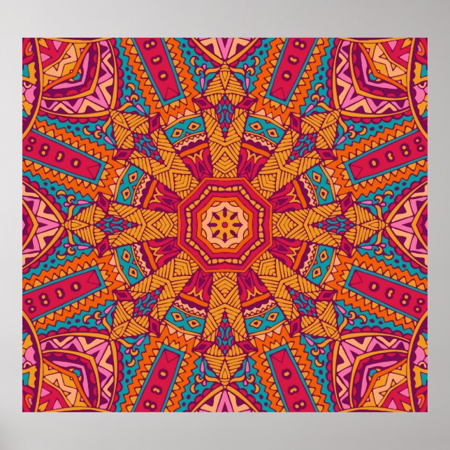 Colourful marble texture, high-resolution interior poster (Front)
