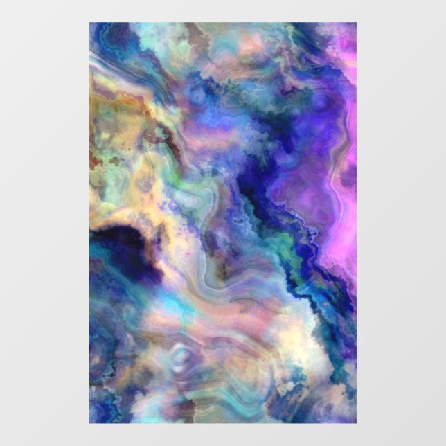 Colourful marble window cling (Sheet)