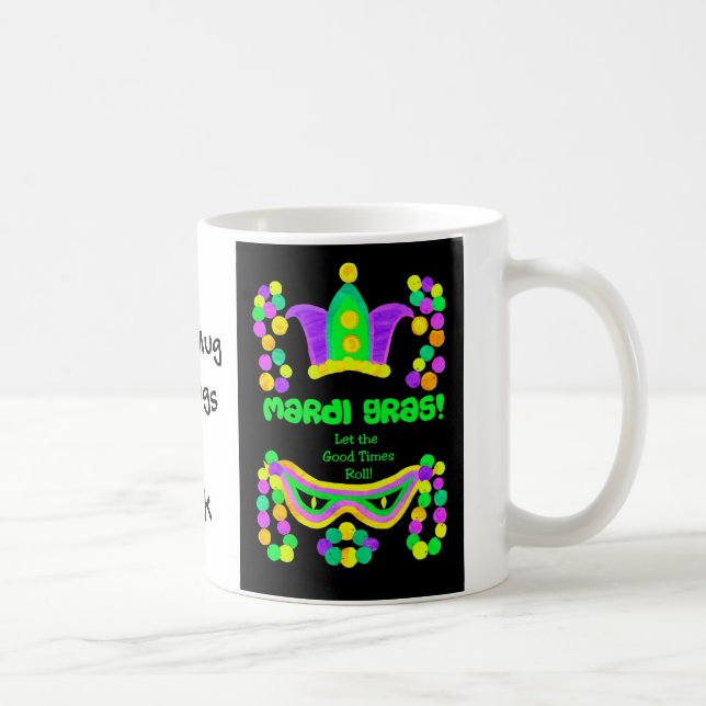 Colourful Mardi Gras Coffee Mug to Personalize (Right)
