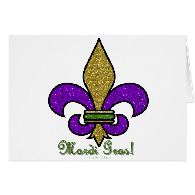 Colourful Mardi Gras Fleur De Lis (Front Horizontal)
