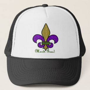 Colourful Mardi Gras Fleur De Lis Trucker Hat