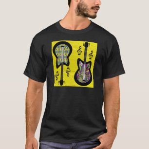 Colourful Mardi Gras Guitars T-Shirt