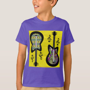 Colourful Mardi Gras Guitars T-Shirt
