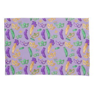 Colourful Mardi Gras patterned  Pillowcase