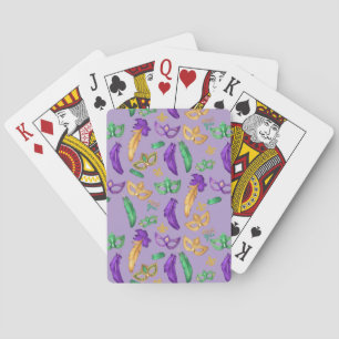 Colourful Mardi Gras patterned  Playing Cards
