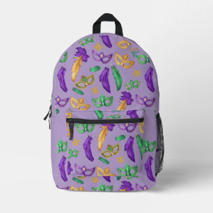 Colourful Mardi Gras patterned Printed Backpack
