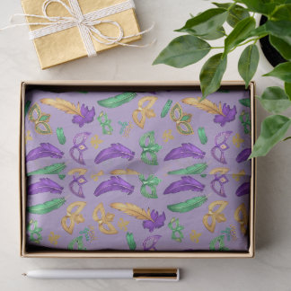 Colourful Mardi Gras patterned Tissue Paper