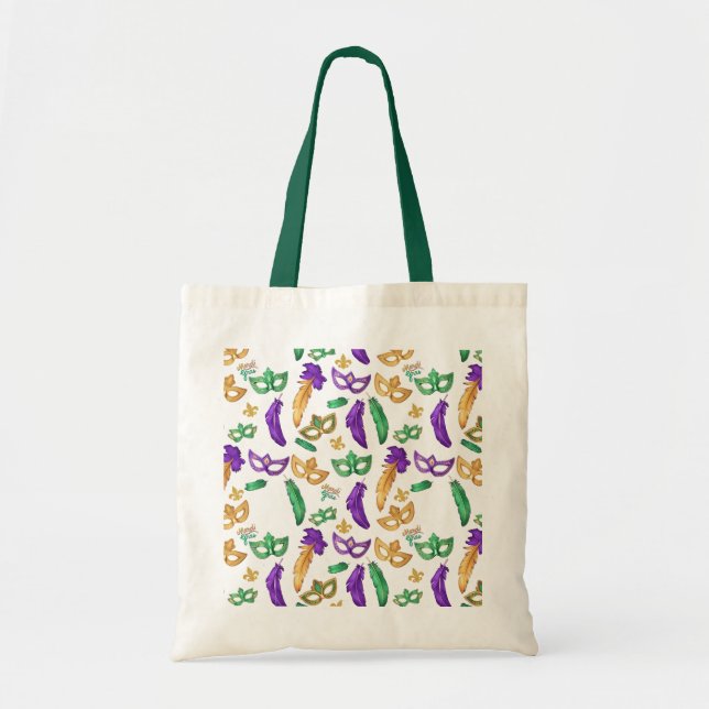 Colourful Mardi Gras patterned  Tote Bag (Front)