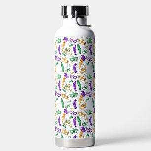 Colourful Mardi Gras patterned  Water Bottle