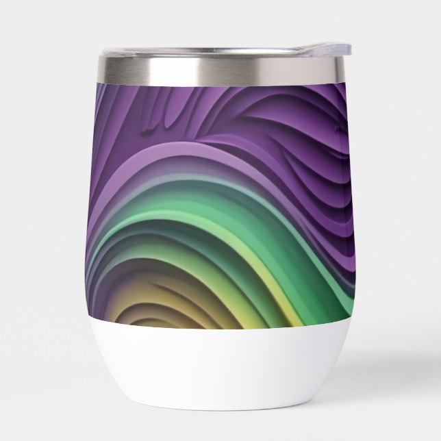 Colourful Mardi Gras wave patterned  (Left)