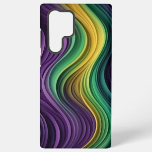 Colourful Mardi Gras wave patterned  Samsung Galaxy Case