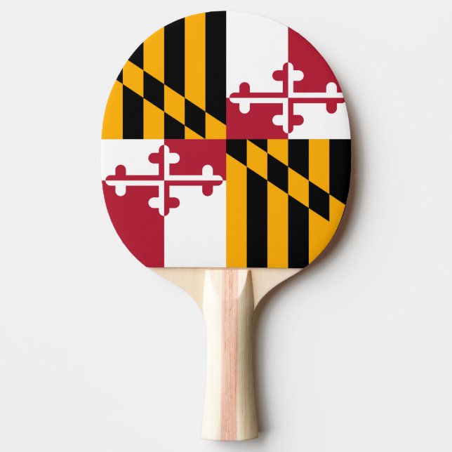 Colourful Maryland State Flag Ping Pong Paddle (Front)
