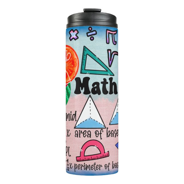 Colourful Math Teachers   Thermal Tumbler (Front)